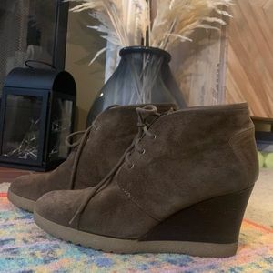 Aquatalia By Marvin K. Cassie Suede Wedge Bootie